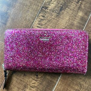 Kate Spade Fuchsia Glitter Wallet